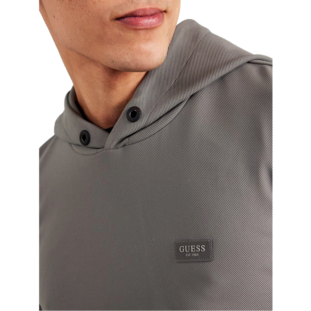 GUESS FELPA UOMO TASCA A MARSUPOIO LOGO CAPPUCCIO MAGLIA SPORT M4YQ10KCBL0