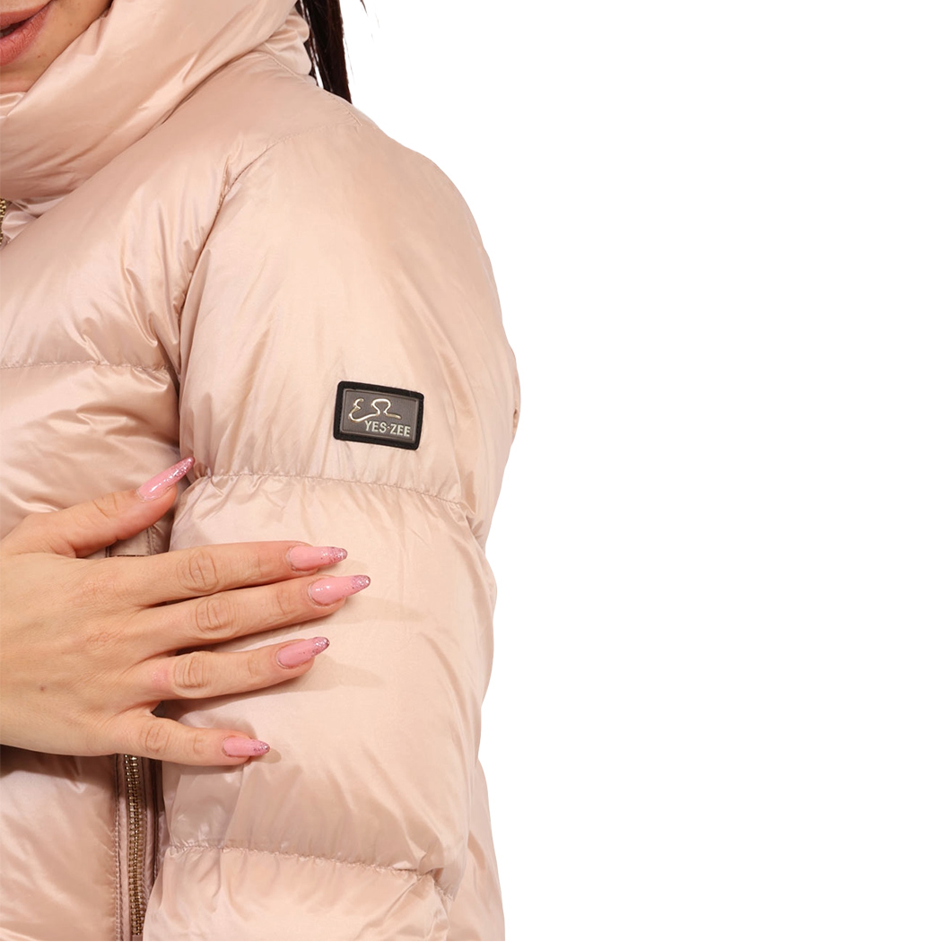 YES-ZEE GIUBBOTTO GIUBBINO DONNA GIRL CORTO TRAPUNTATO COLLO ALTO J059/O100