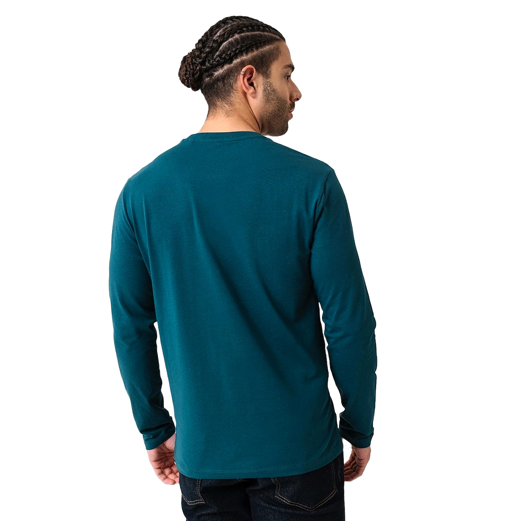 GUESS T-SHIRT UOMO MAGLIA COTONE JERSEY STRETCH LOGO MANICA LUNGA M5R13J1314