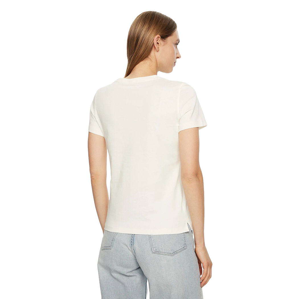 GUESS T-SHIRT MAGLIA MAGLIETTA DONNA LOGO FRONTALE TRIANGOLO STRASS W5RI10I3Z14