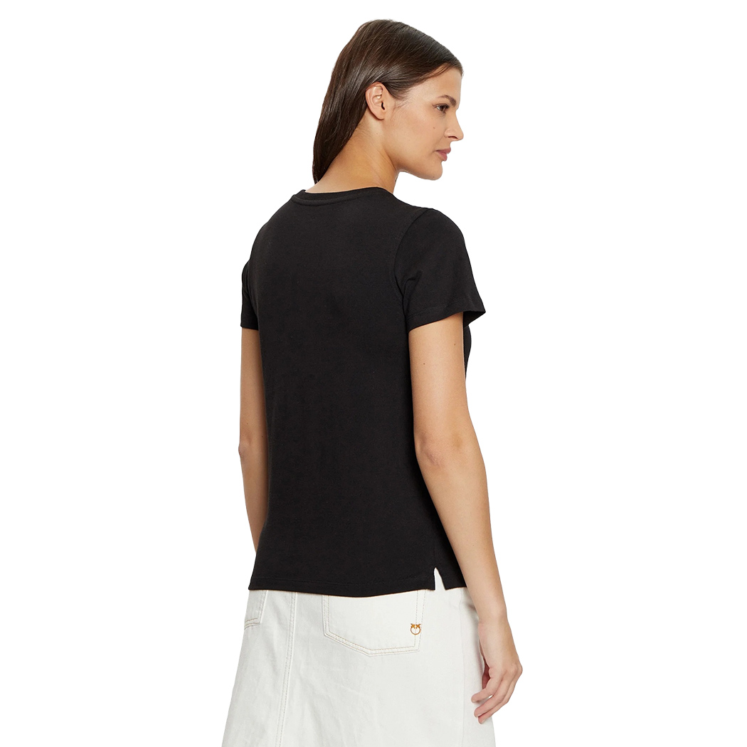 GUESS T-SHIRT MAGLIA MAGLIETTA DONNA LOGO FRONTALE PAILLETTES STRASS W5RI19I3Z14