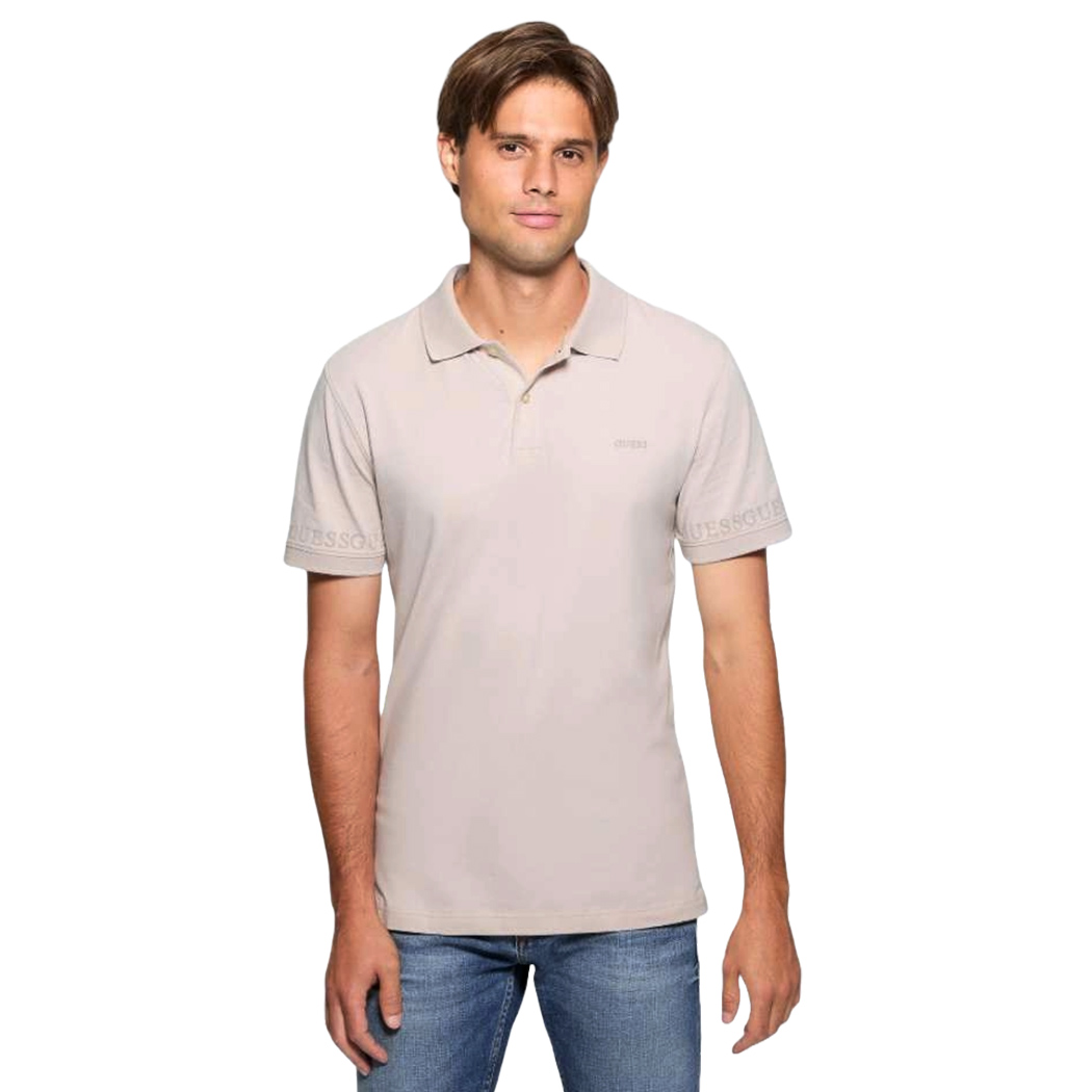 GUESS POLO UOMO T-SHIRT COTONE STRETCH LOGO MAGLIA NOLAN ESTATE M5RP66J1314
