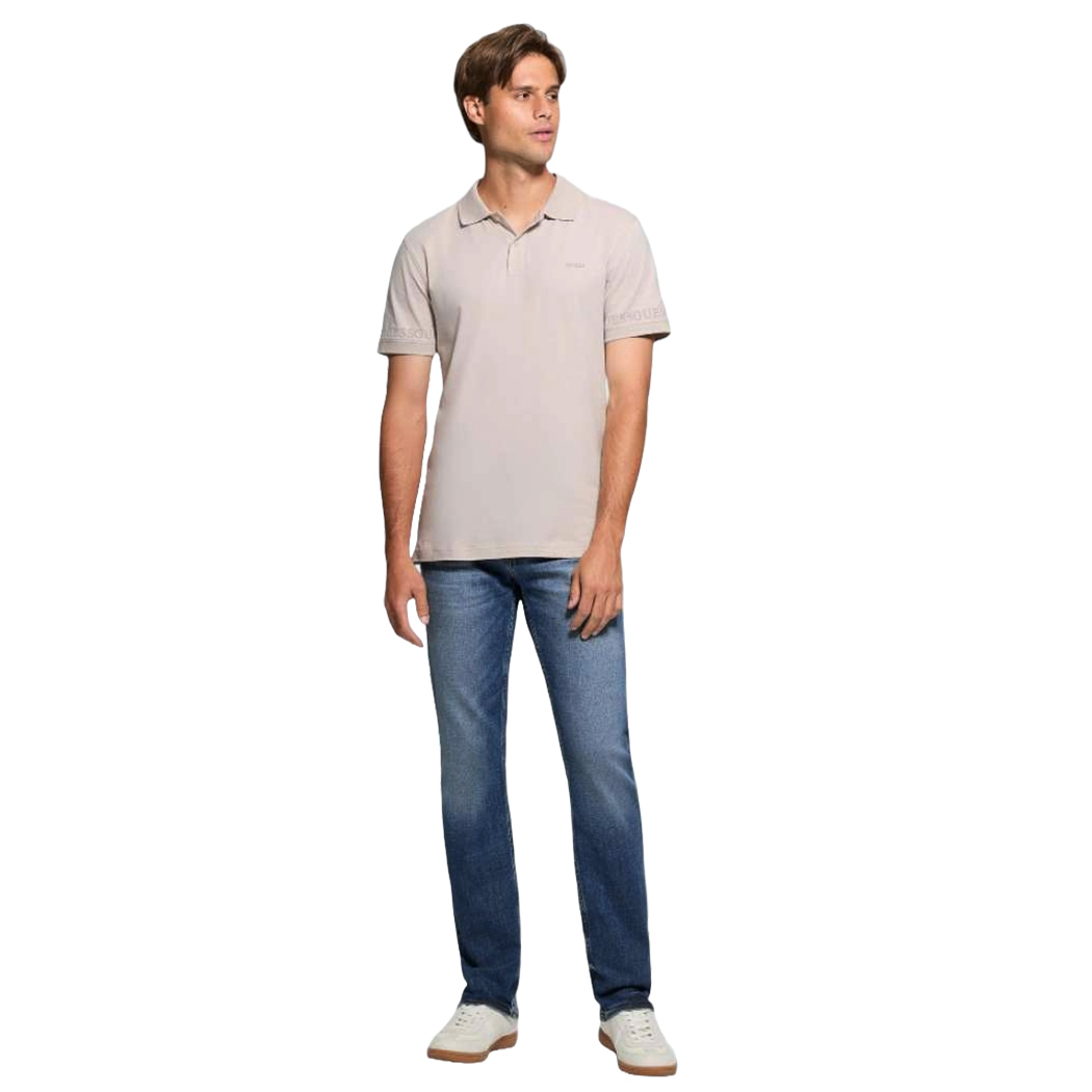 GUESS POLO UOMO T-SHIRT COTONE STRETCH LOGO MAGLIA NOLAN ESTATE M5RP66J1314