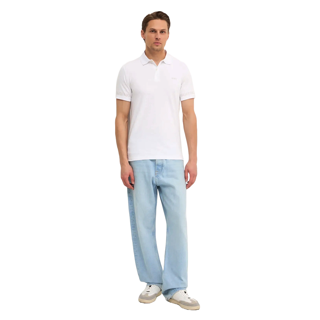 GUESS POLO UOMO T-SHIRT COTONE STRETCH LOGO MAGLIA NOLAN ESTATE M5RP66J1314