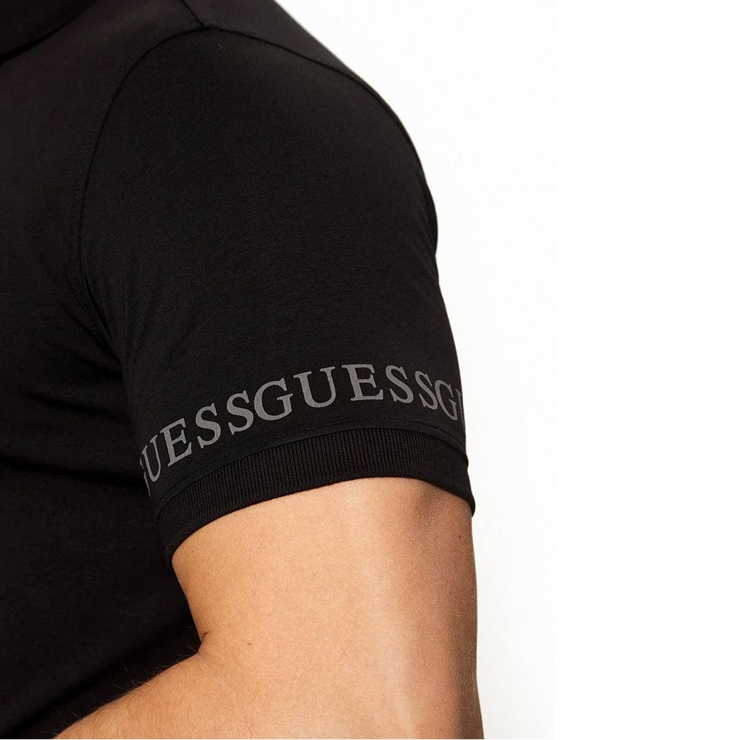 GUESS POLO UOMO T-SHIRT COTONE STRETCH LOGO MAGLIA NOLAN ESTATE M5RP66J1314