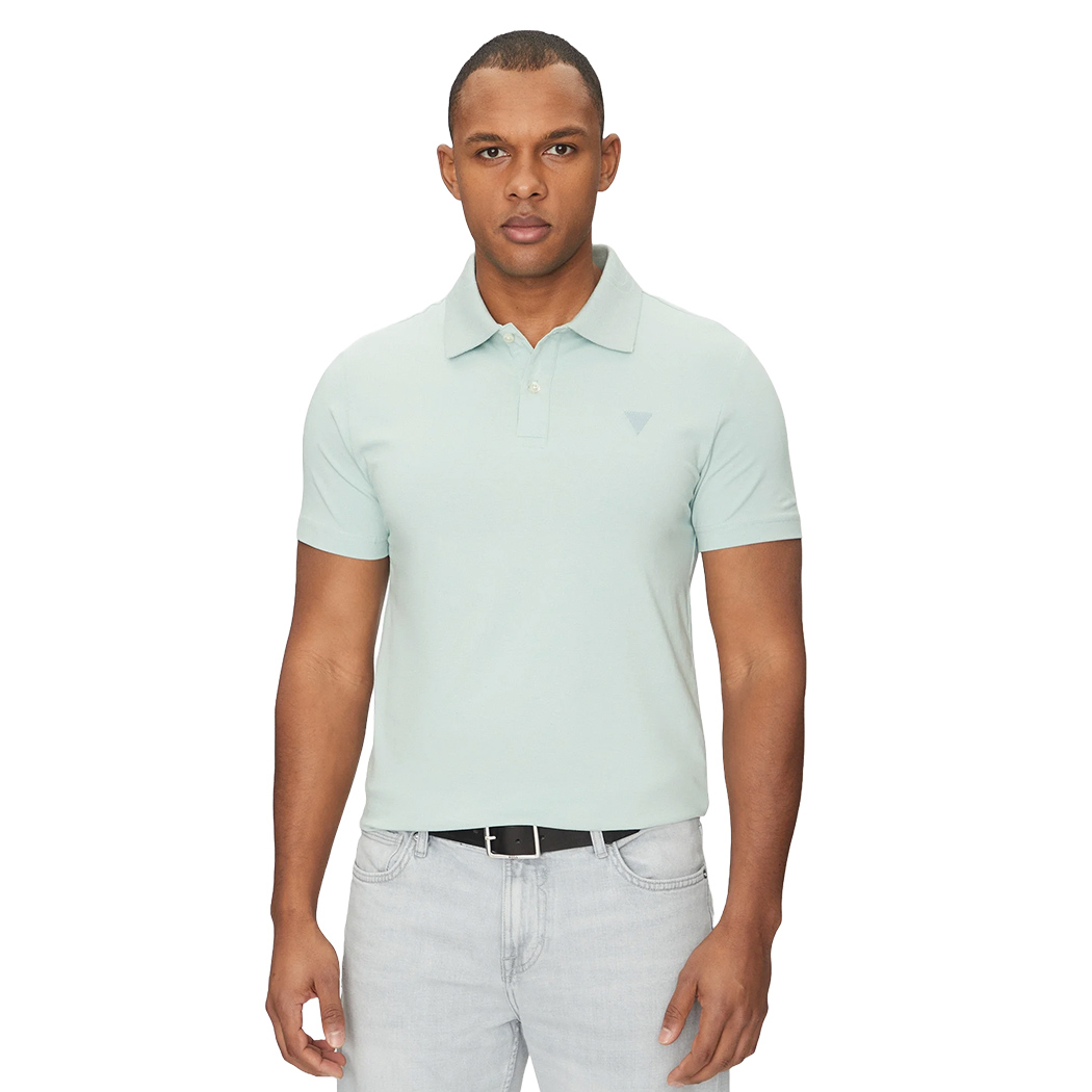 GUESS POLO UOMO T-SHIRT COTONE STRETCH LOGO MAGLIA NOLAN ESTATE M5GP66J1314