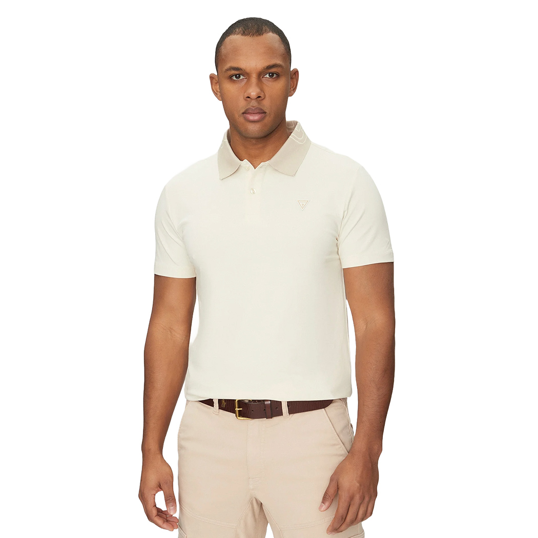 GUESS POLO UOMO T-SHIRT COTONE STRETCH LOGO MAGLIA NOLAN ESTATE M5GP66J1314
