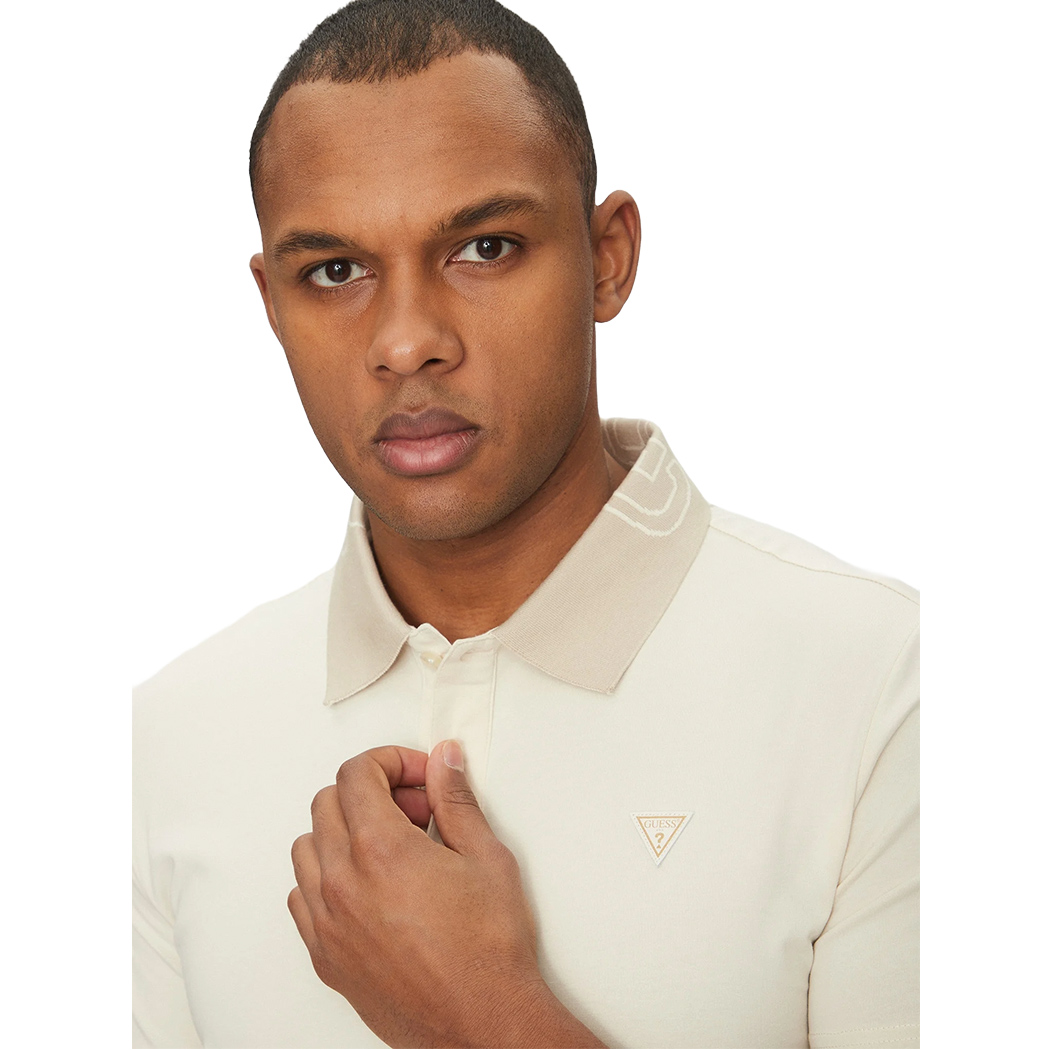 GUESS POLO UOMO T-SHIRT COTONE STRETCH LOGO MAGLIA NOLAN ESTATE M5GP66J1314