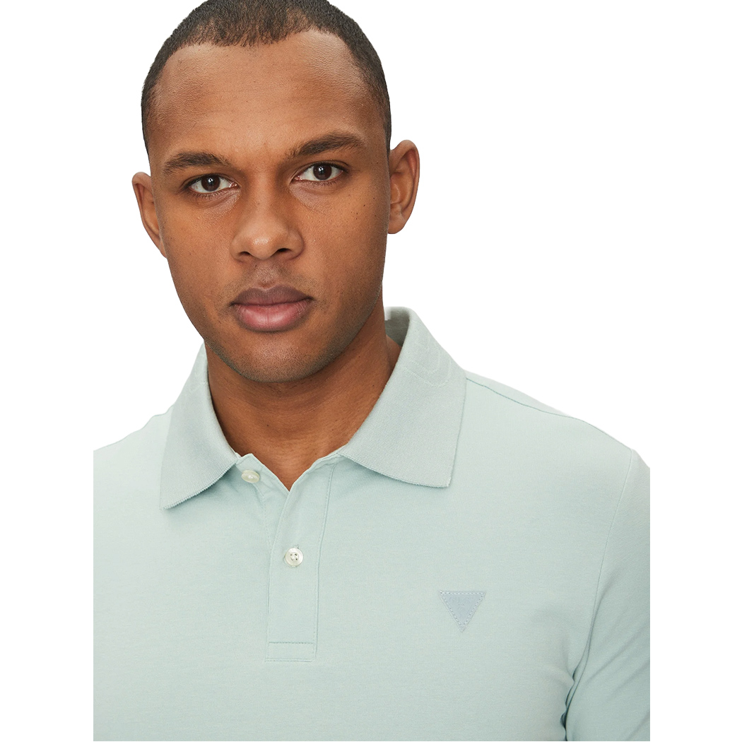 GUESS POLO UOMO T-SHIRT COTONE STRETCH LOGO MAGLIA NOLAN ESTATE M5GP66J1314
