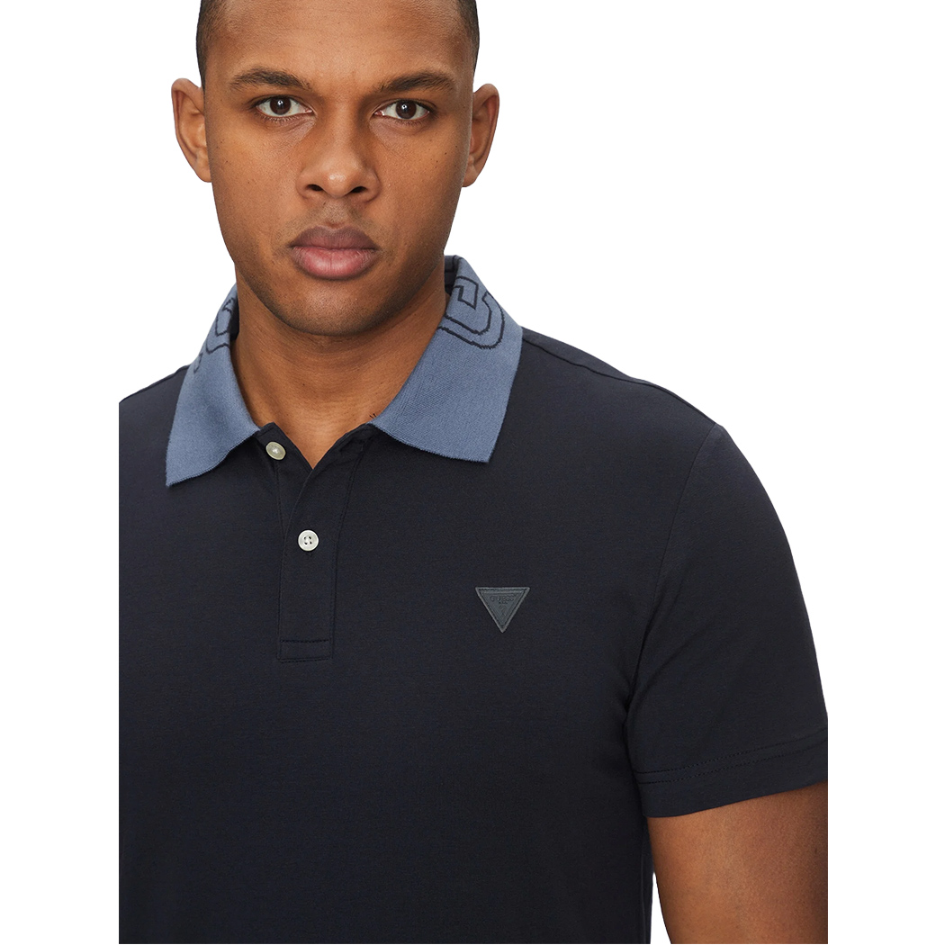 GUESS POLO UOMO T-SHIRT COTONE STRETCH LOGO MAGLIA NOLAN ESTATE M5GP66J1314