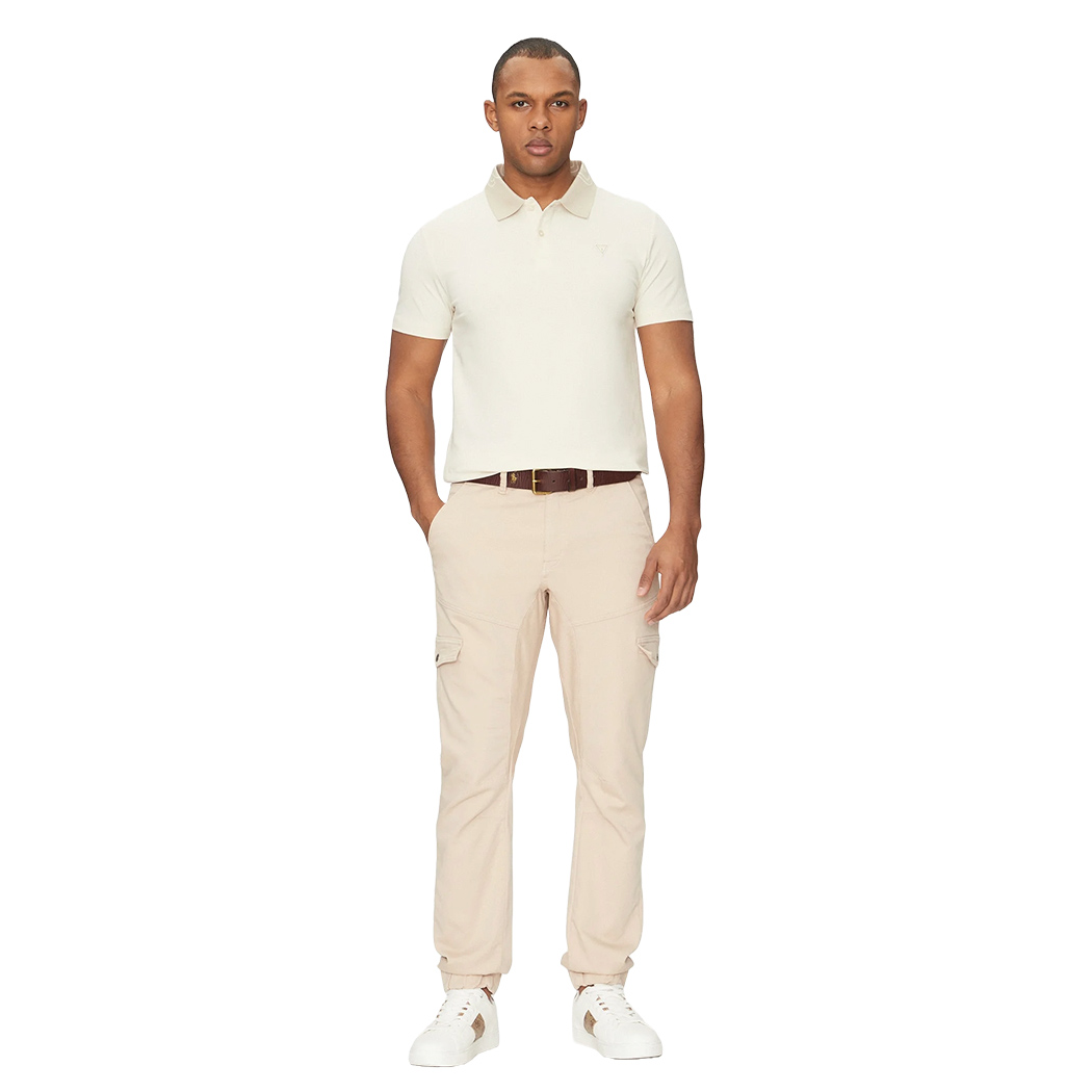 GUESS POLO UOMO T-SHIRT COTONE STRETCH LOGO MAGLIA NOLAN ESTATE M5GP66J1314