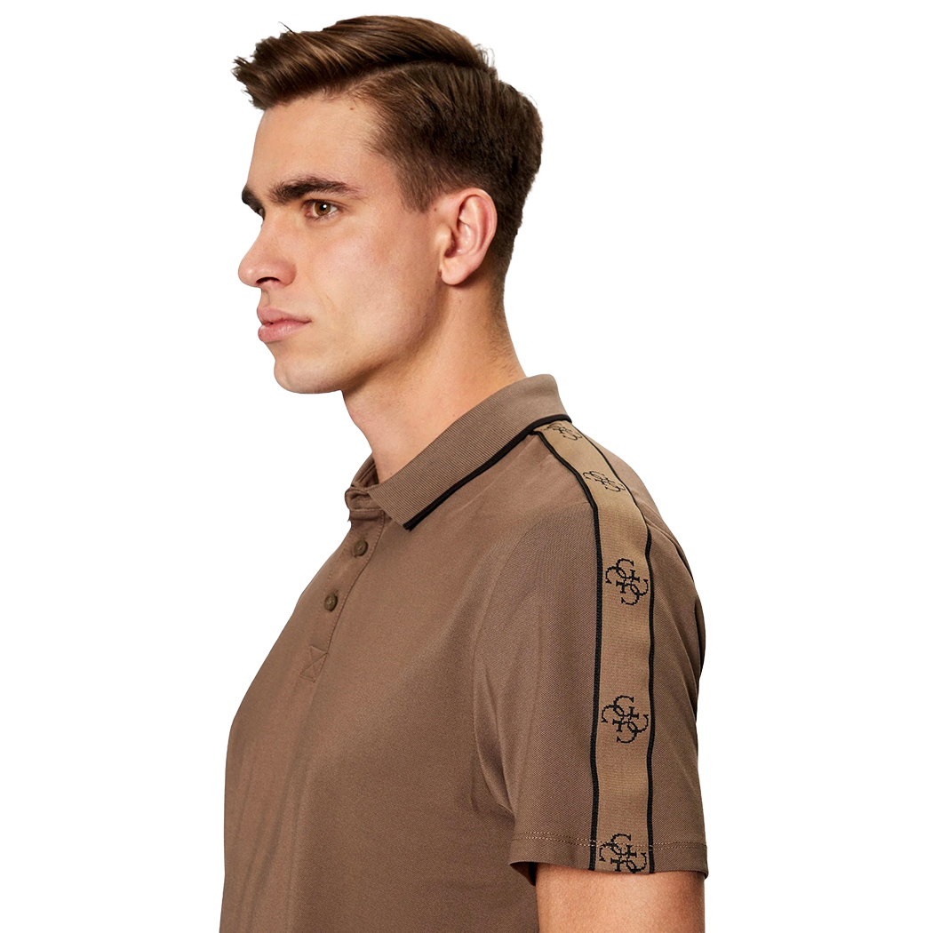 GUESS POLO UOMO T-SHIRT COTONE STRETCH LOGO MAGLIA QUATTRO G M4YP40KARS0