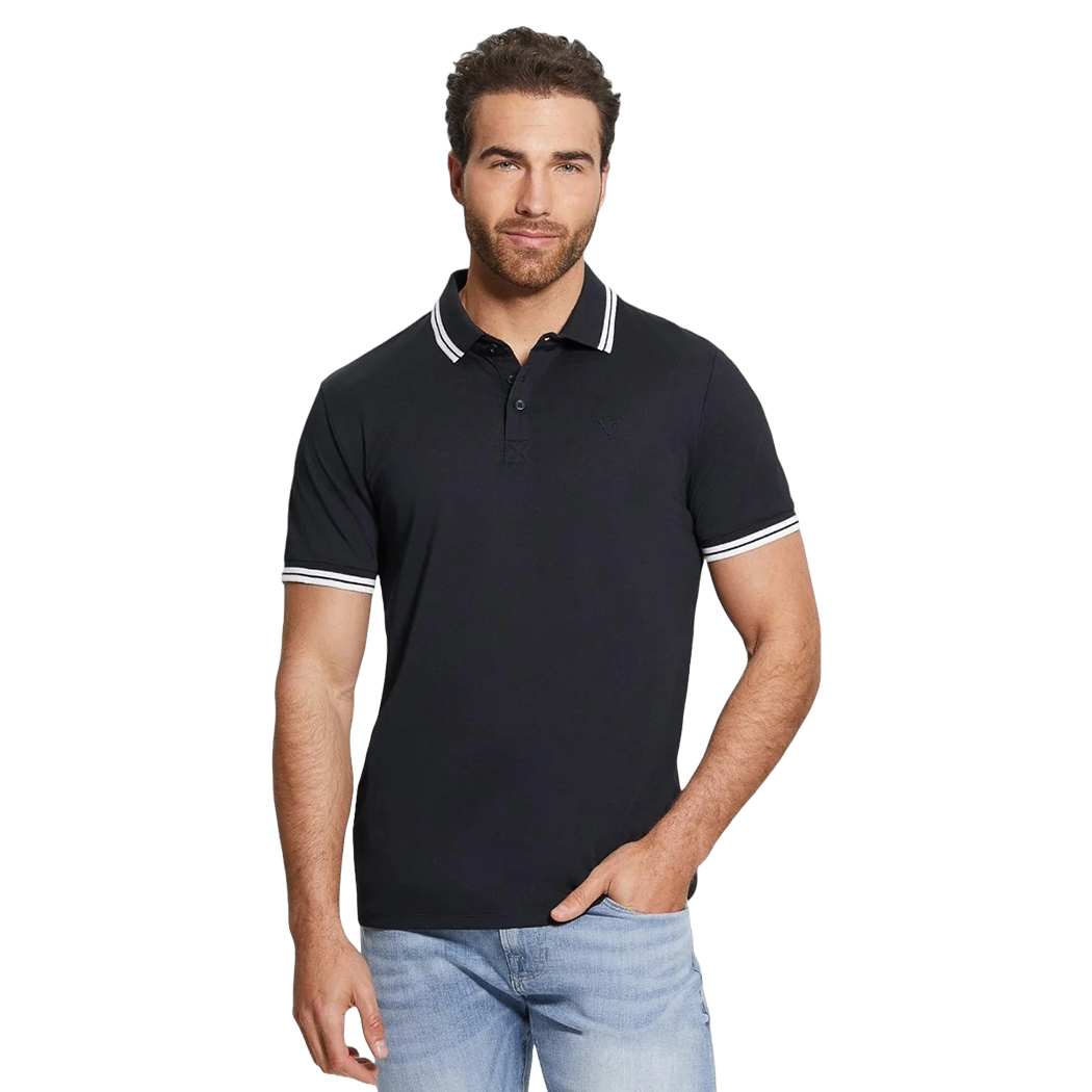 GUESS POLO UOMO T-SHIRT PIQUET COTONE STRETCH MAGLIA ESTATE SPORT M2GP34KARS0