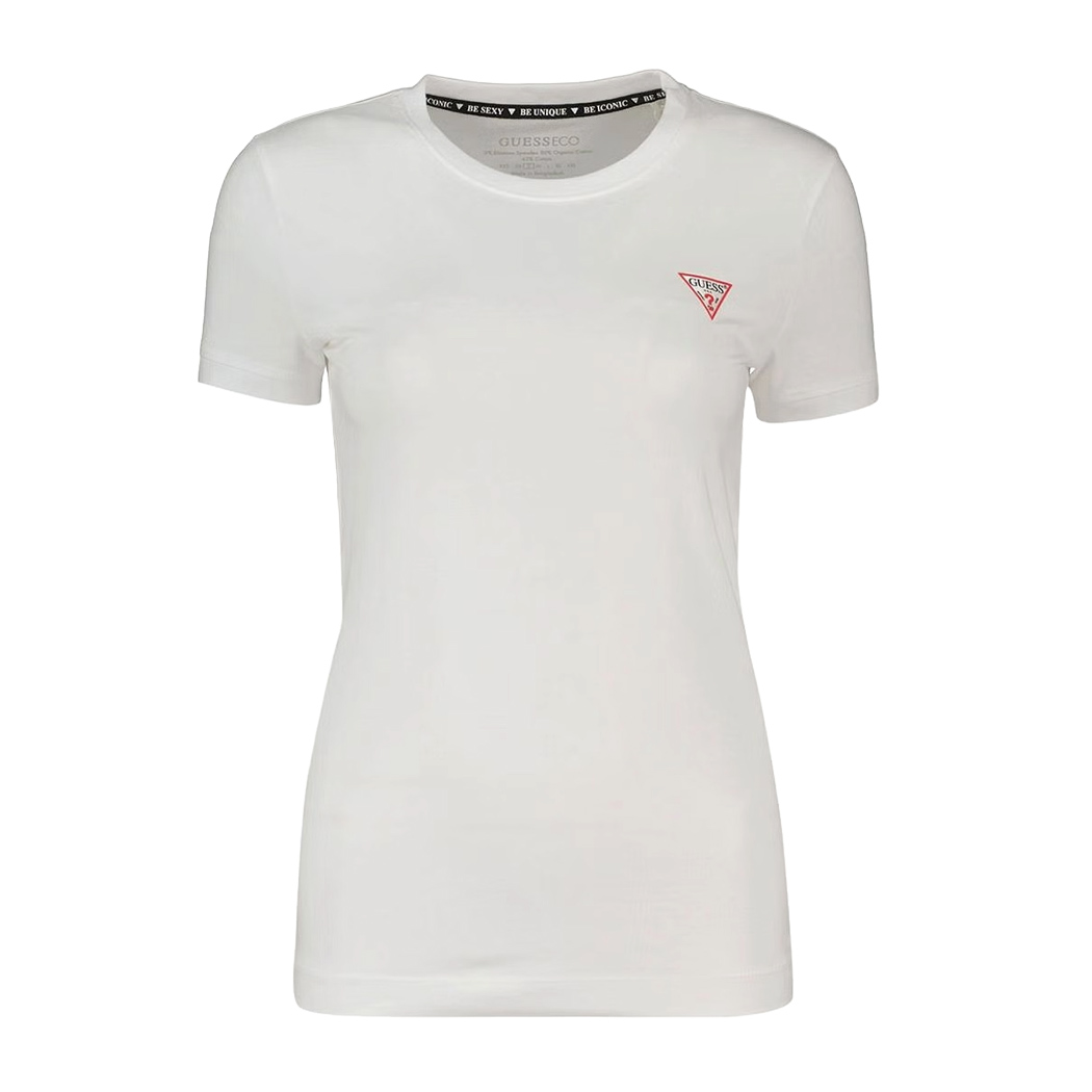 GUESS T-SHIRT MAGLIA MAGLIETTA DONNA UNITA GIROCOLLO MINI LOGO W2YI44J1314