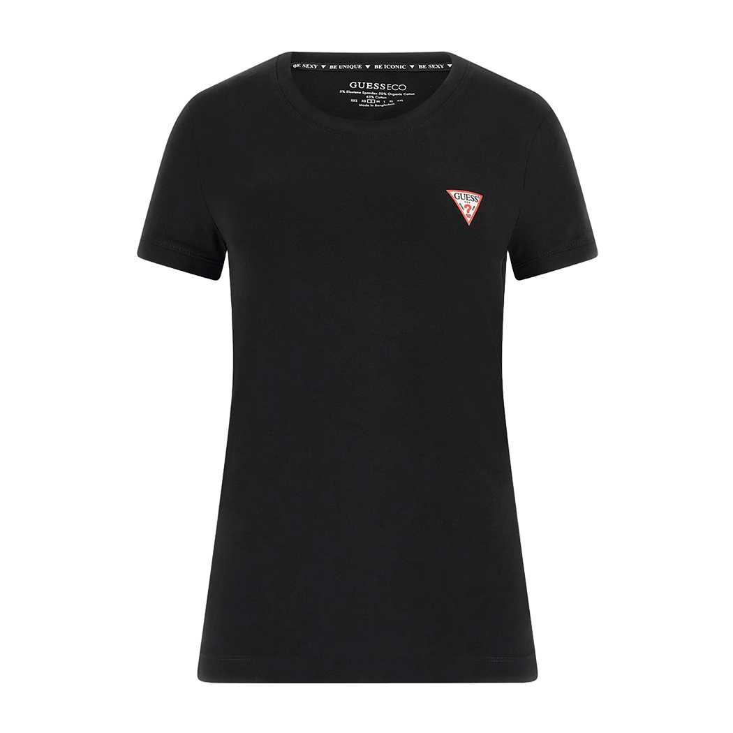 GUESS T-SHIRT MAGLIA MAGLIETTA DONNA UNITA GIROCOLLO MINI LOGO W2YI44J1314