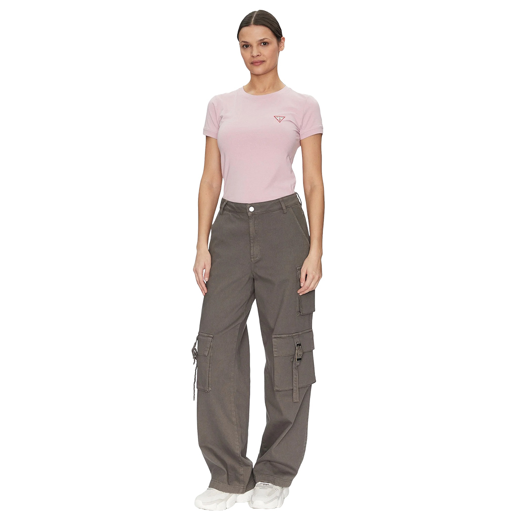 GUESS T-SHIRT MAGLIA MAGLIETTA DONNA UNITA GIROCOLLO MINI LOGO W2YI44J1314