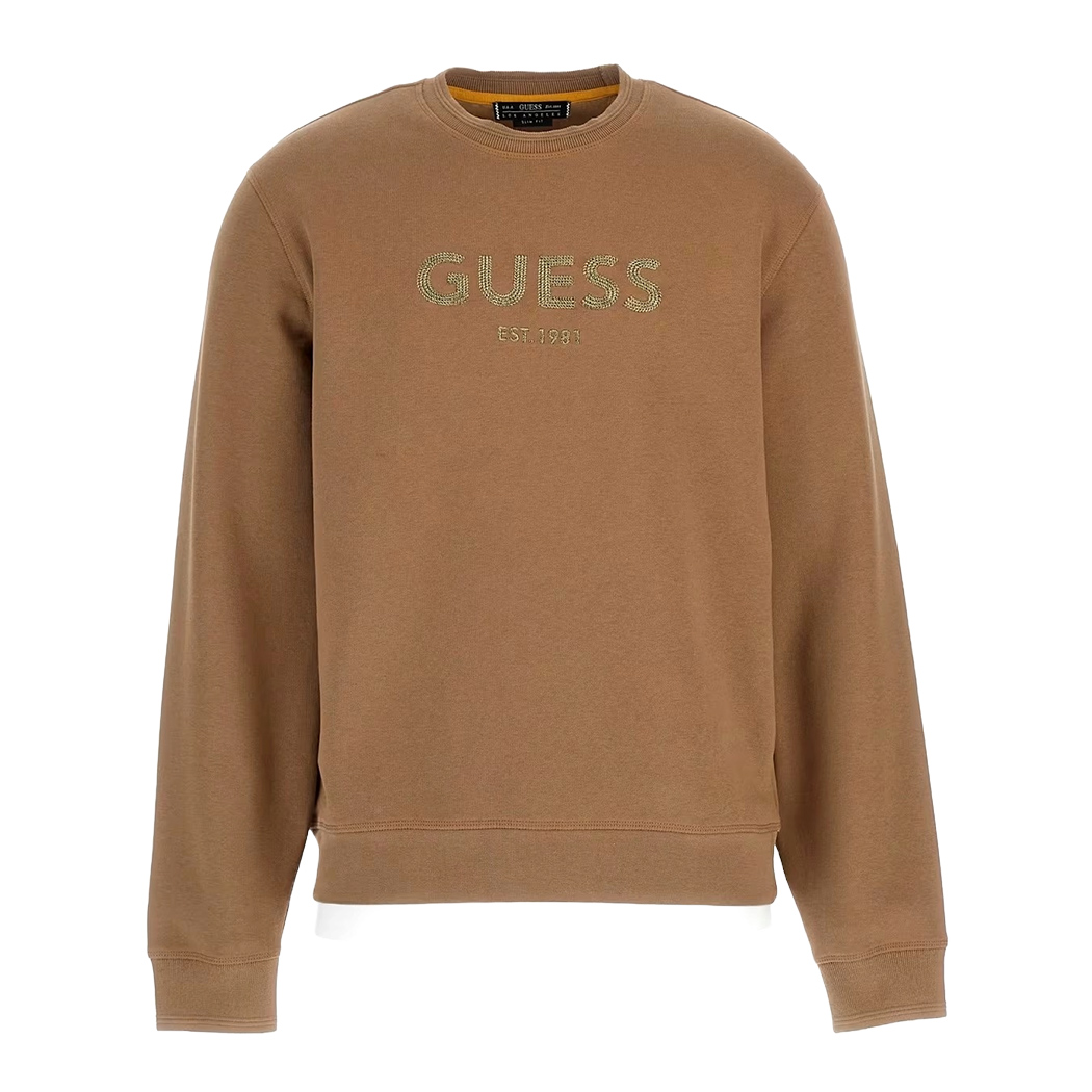 GUESS FELPA UOMO LOGO FRONTALE MAGLIA INVERNALE MAGLIA SPORT M4BQ23K9Z21