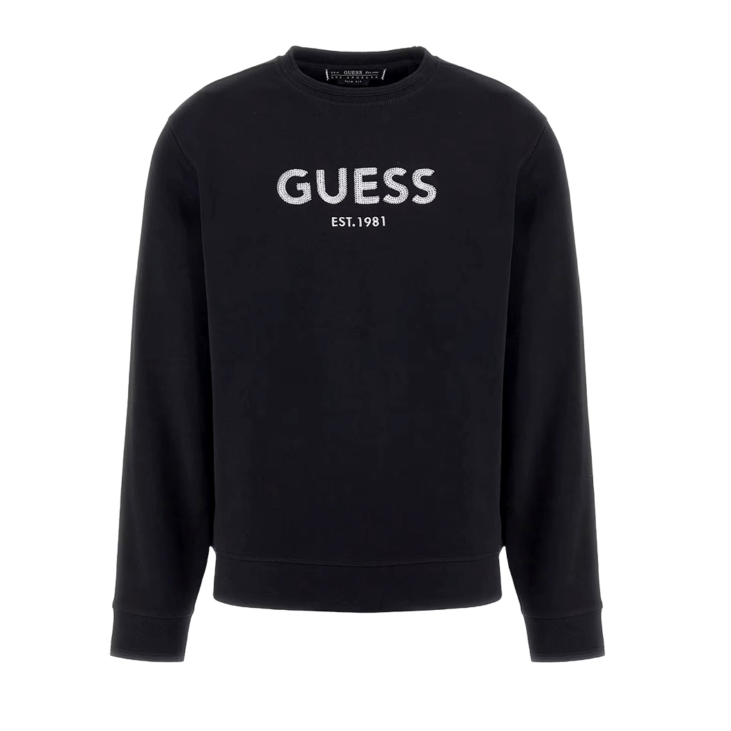 GUESS FELPA UOMO LOGO FRONTALE MAGLIA INVERNALE MAGLIA SPORT M4BQ23K9Z21