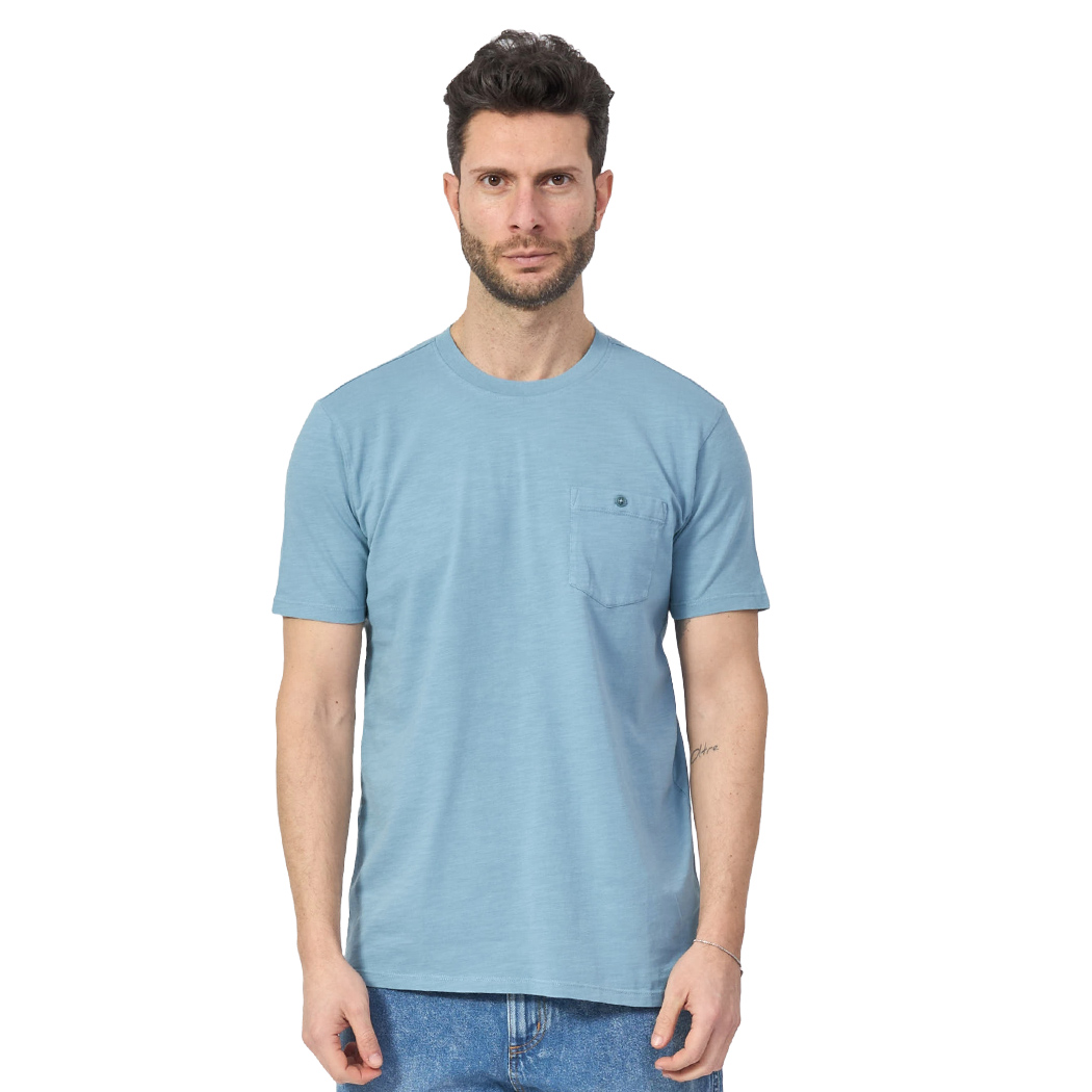 GUESS T-SHIRT UOMO COTONE FIAMMATO CON TASCHINO COMODA COMFORT M5GP23KC6U1