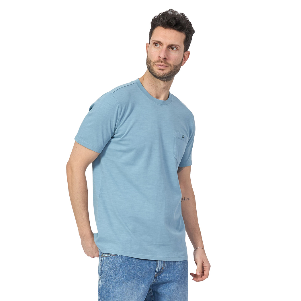 GUESS T-SHIRT UOMO COTONE FIAMMATO CON TASCHINO COMODA COMFORT M5GP23KC6U1