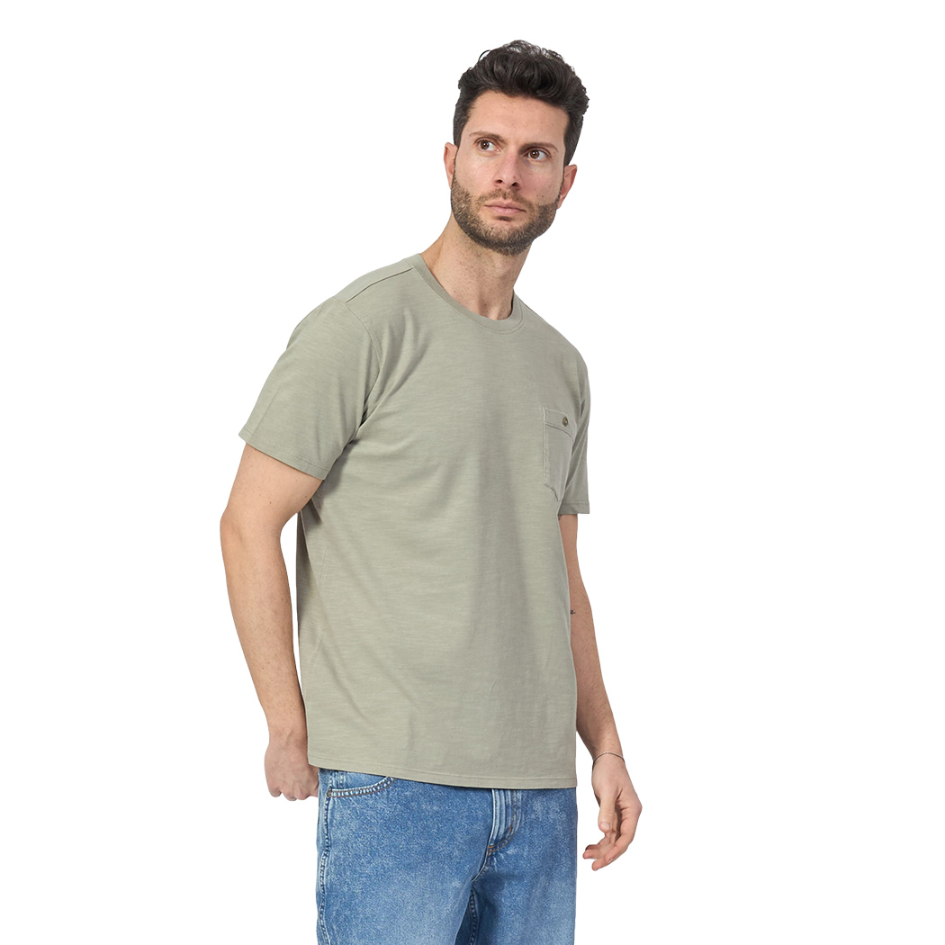 GUESS T-SHIRT UOMO COTONE FIAMMATO CON TASCHINO COMODA COMFORT M5GP23KC6U1