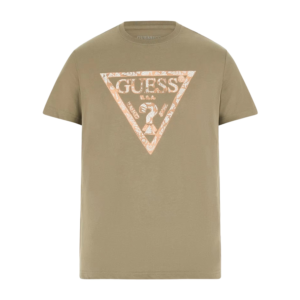 GUESS T-SHIRT UOMO MAGLIA COTONE JERSEY STRETCH LOGO TRIANGOLO SPORT M5GI06I3Z14