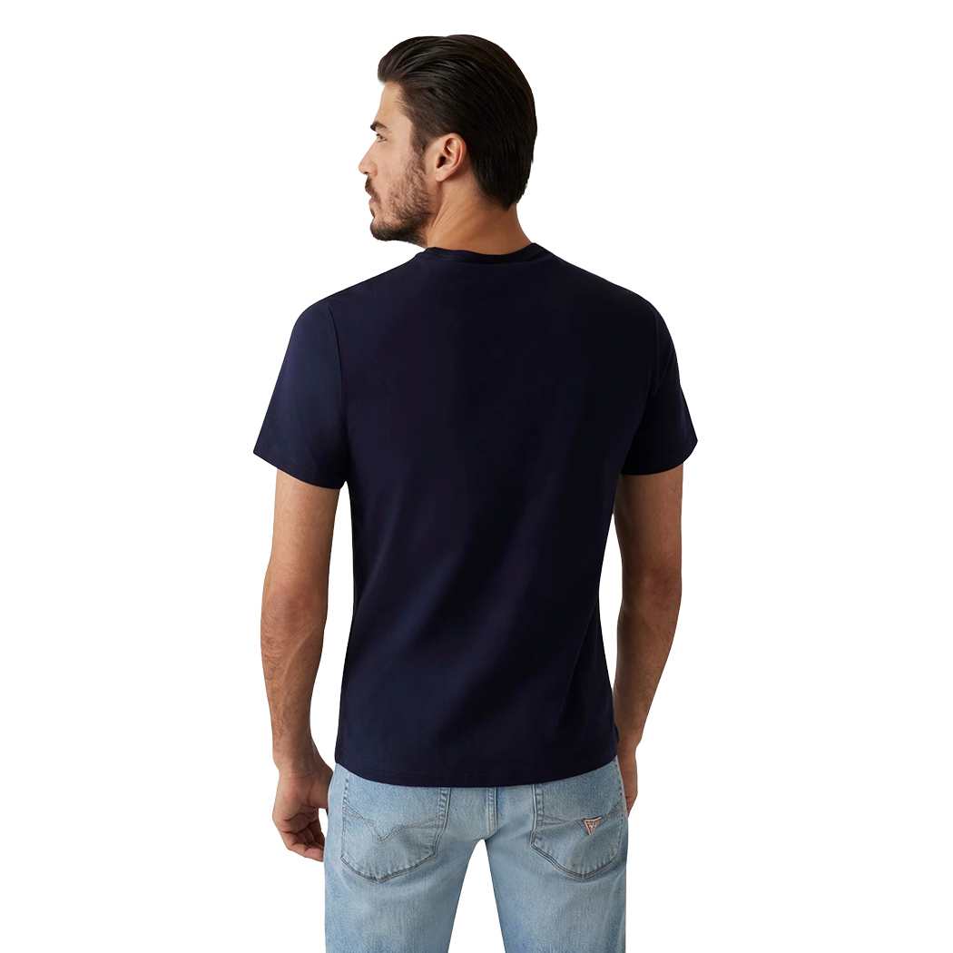 GUESS T-SHIRT UOMO MAGLIA COTONE JERSEY STRETCH LOGO TRIANGOLO SPORT M5GI06I3Z14