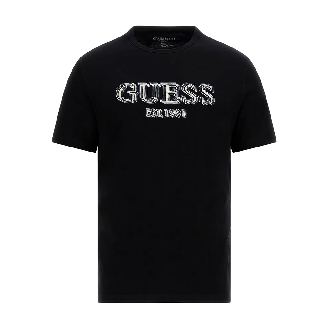 GUESS T-SHIRT UOMO MAGLIA COTONE JERSEY STRETCH LOGO FRONTALE SPORT M5GI07I3Z14