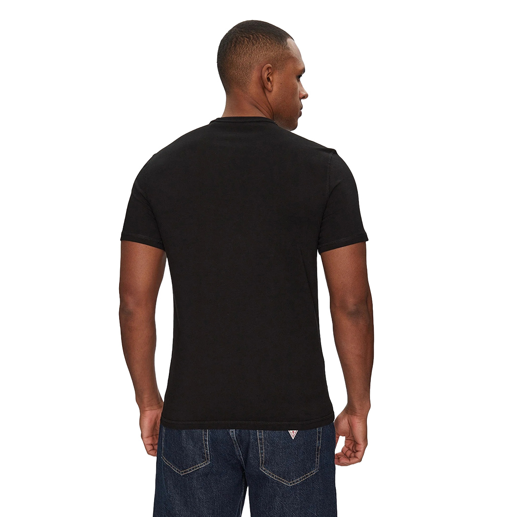 GUESS T-SHIRT UOMO MAGLIA COTONE JERSEY STRETCH LOGO FRONTALE SPORT M5GI07I3Z14