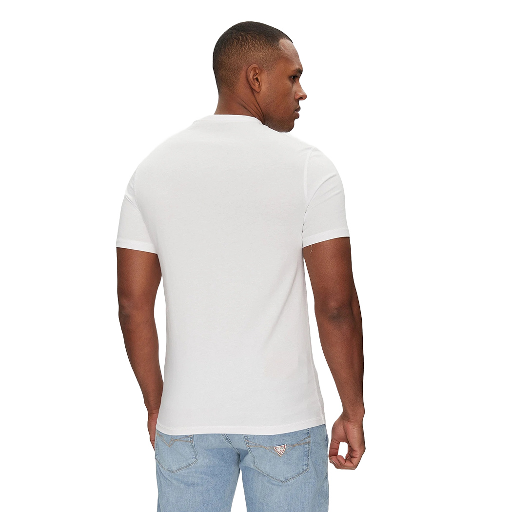 GUESS T-SHIRT UOMO MAGLIA COTONE JERSEY STRETCH LOGO FRONTALE SPORT M5GI07I3Z14