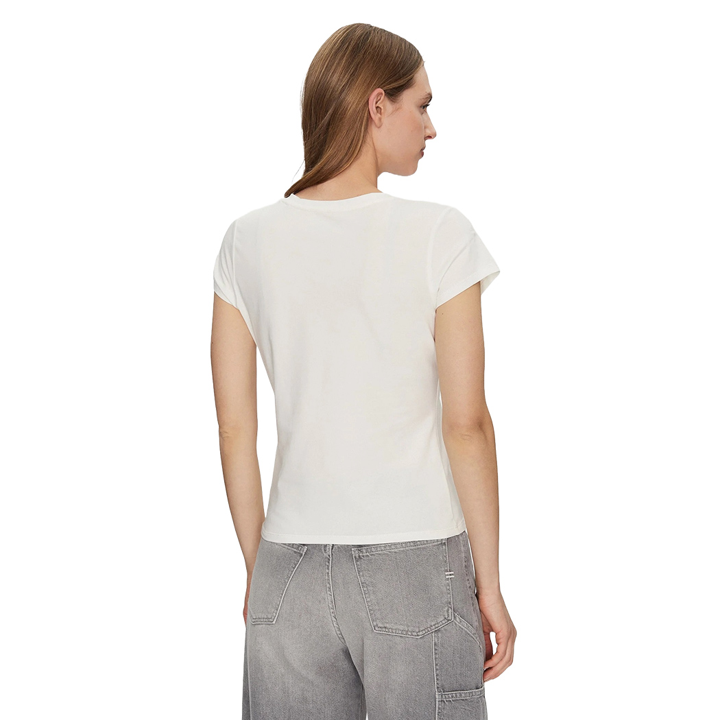 GUESS T-SHIRT MAGLIA MAGLIETTA DONNA LOGO FRONTALE BRILLANTINI CORTA W5GI42J1314