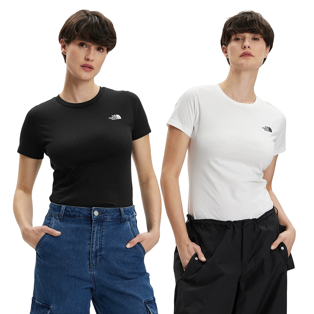 THE NORTH FACE T-SHIRT SIMPLE DOME MAGLIA MAGLIETTA DONNA LOGO GIRL NF0A87NH