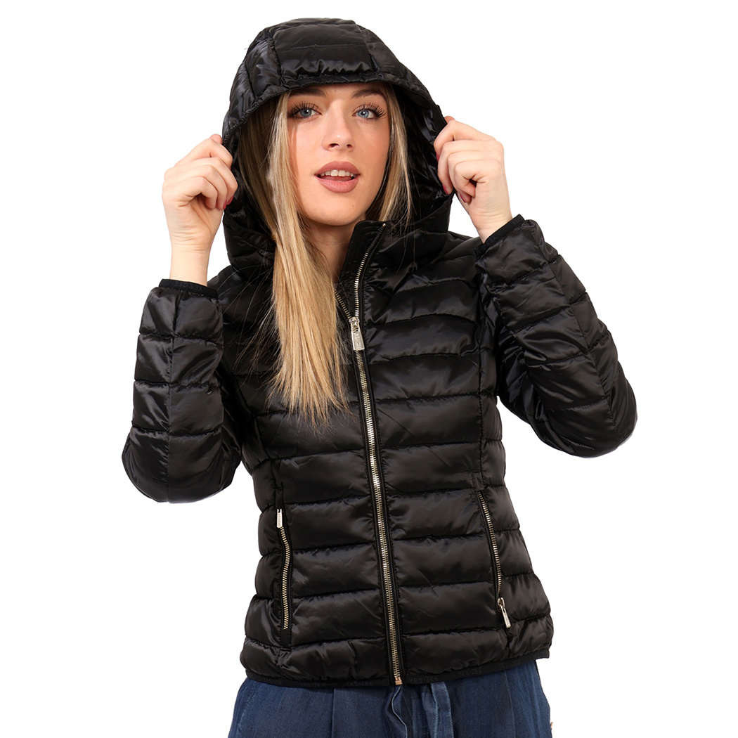 YES-ZEE GIUBBOTTO DONNA GIUBBINO GIACCA TRAPUINTINO CON CAPPUCCIO J454/M600