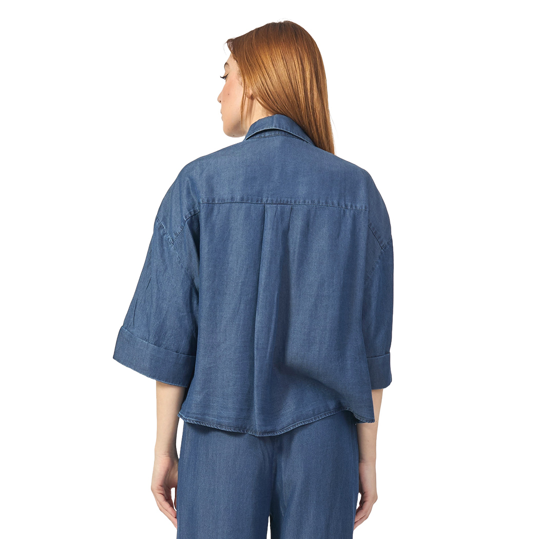 YES-ZEE CAMICIA GIACCA TASCHE APPLICATE T-SHIRT MAGLIA DONNA RAGAZZA G210/E600