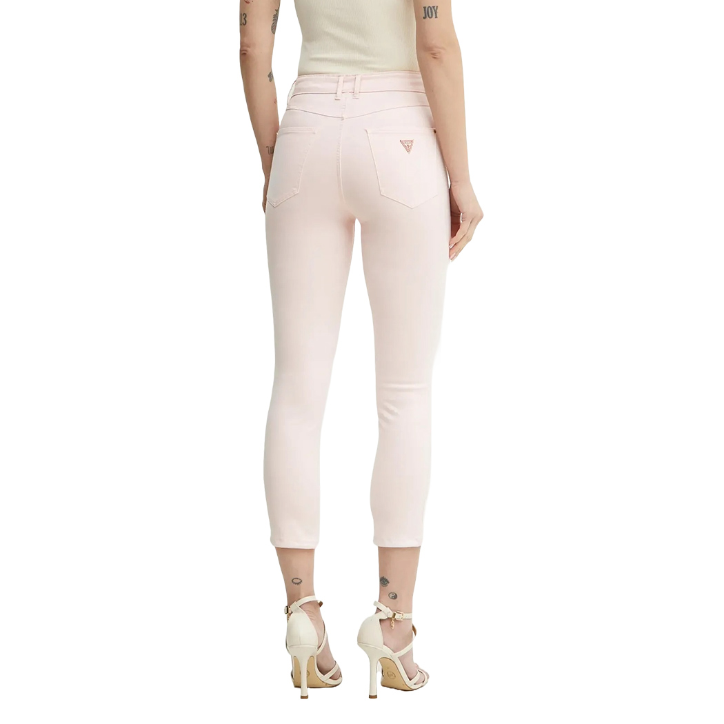 GUESS PANTALONI SKINNY CAPRI FOULARD DONNA LOGO SLIM FIT STRETCH W5GA91W93CM
