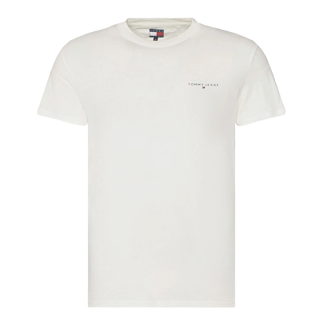 TOMMY JEANS T-SHIRT COTONE JERSEY UOMO SLIM BANDIERINA LOGO STAMPATO DM0DM21188