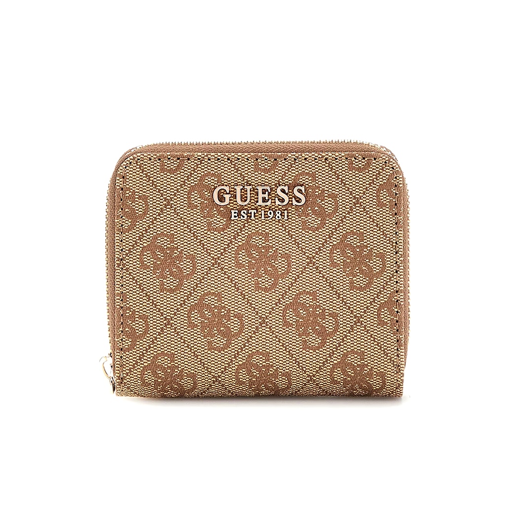 GUESS MINI PORTAFOGLIO LAUREL 4G LOGO WALLET DONNA CARTE BANCONOTE ZIP SG8500137