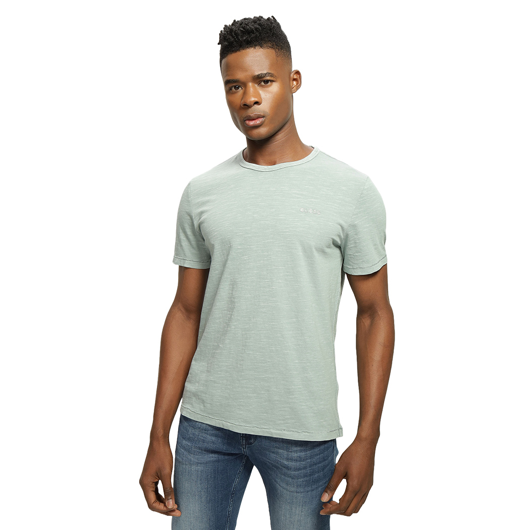 GUESS T-SHIRT UOMO MAGLIA MAGLIETTA GIROCOLLO COTONE LOGO RICAMATO M5GI06K6XN4