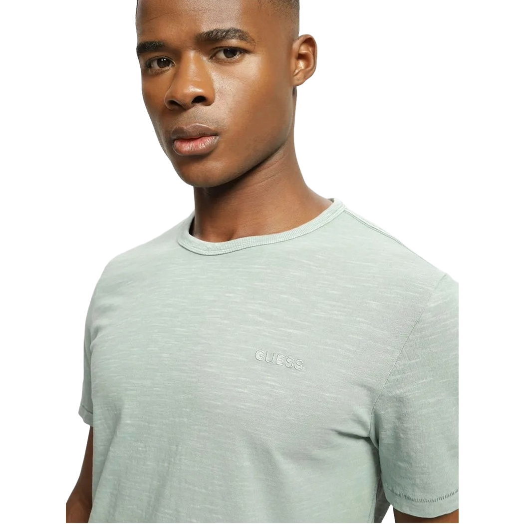 GUESS T-SHIRT UOMO MAGLIA MAGLIETTA GIROCOLLO COTONE LOGO RICAMATO M5GI06K6XN4