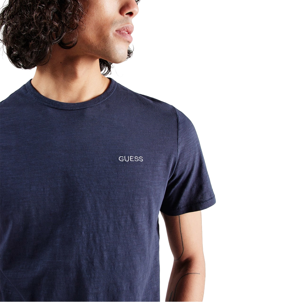 GUESS T-SHIRT UOMO MAGLIA MAGLIETTA GIROCOLLO COTONE LOGO RICAMATO M5GI06K6XN4