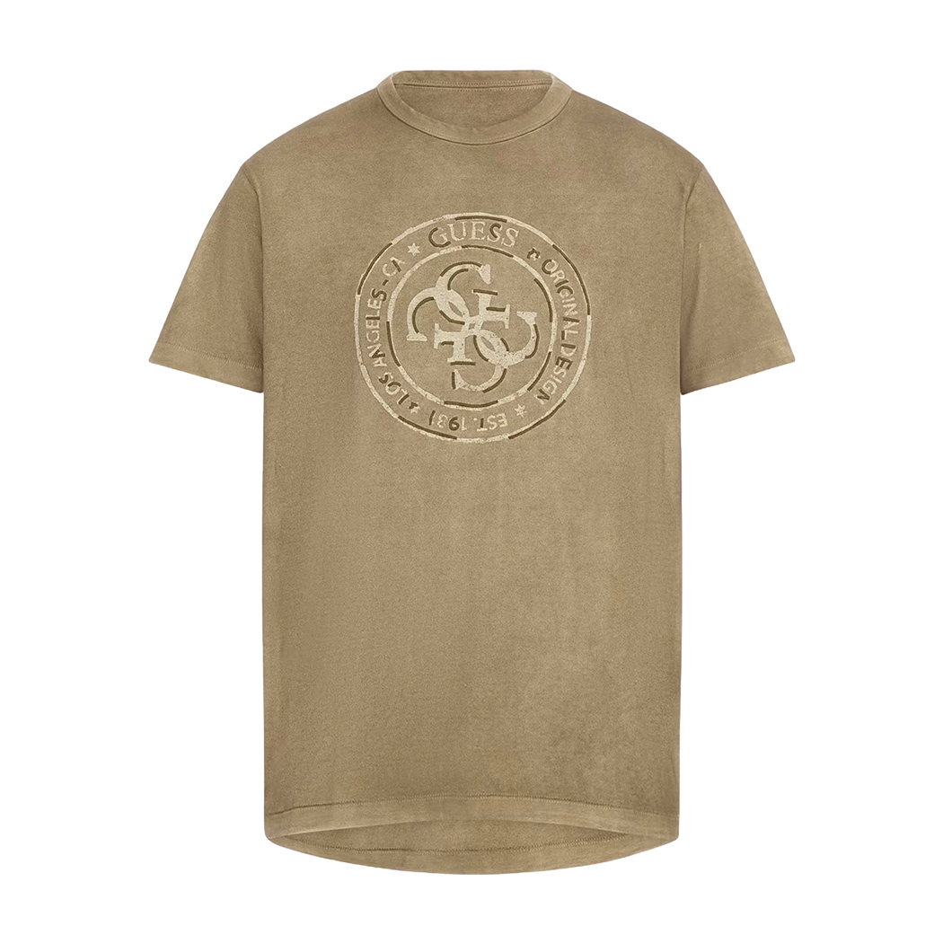 GUESS T-SHIRT UOMO COTONE JERSEY LOGO RICAMATO COMODA COMFORT M5GI12K8FQ4