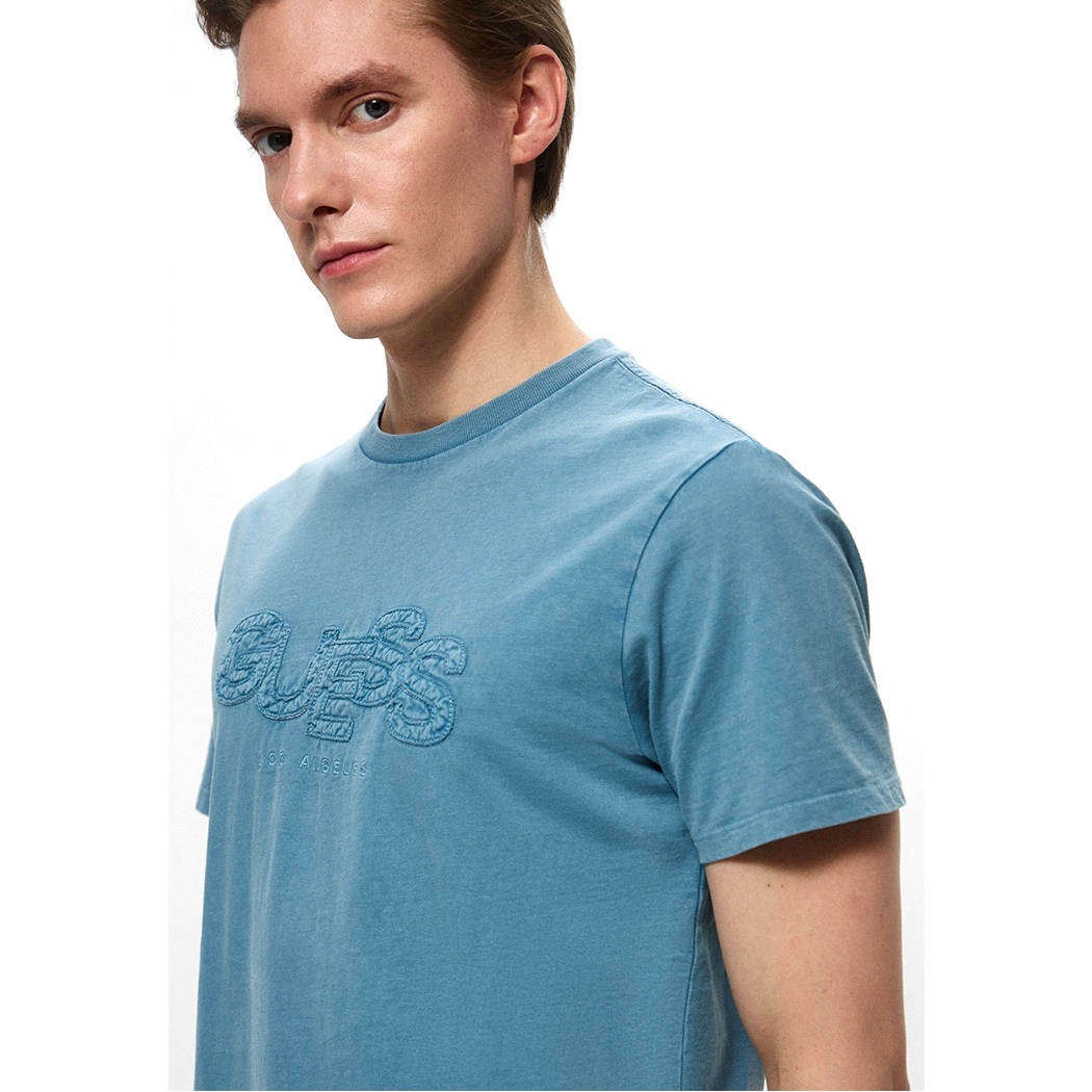 GUESS T-SHIRT UOMO COTONE LOGO RICAMATO REGULAR FIT COMODA COMFORT M5GI34KBZV1