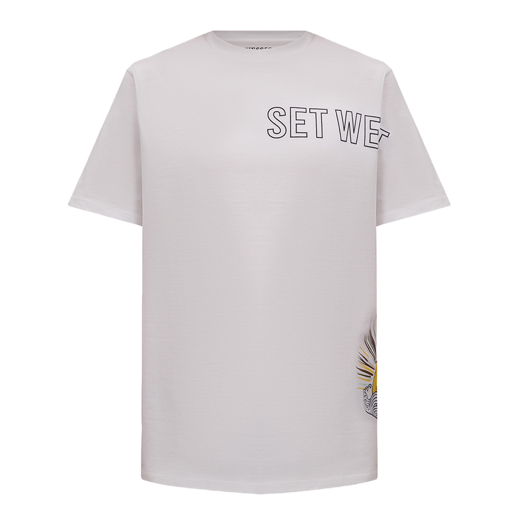 GUESS T-SHIRT UOMO MAGLIA COTONE JERSEY REGULAR LOGO STAMPA LATERALE M5GI25KBZV1