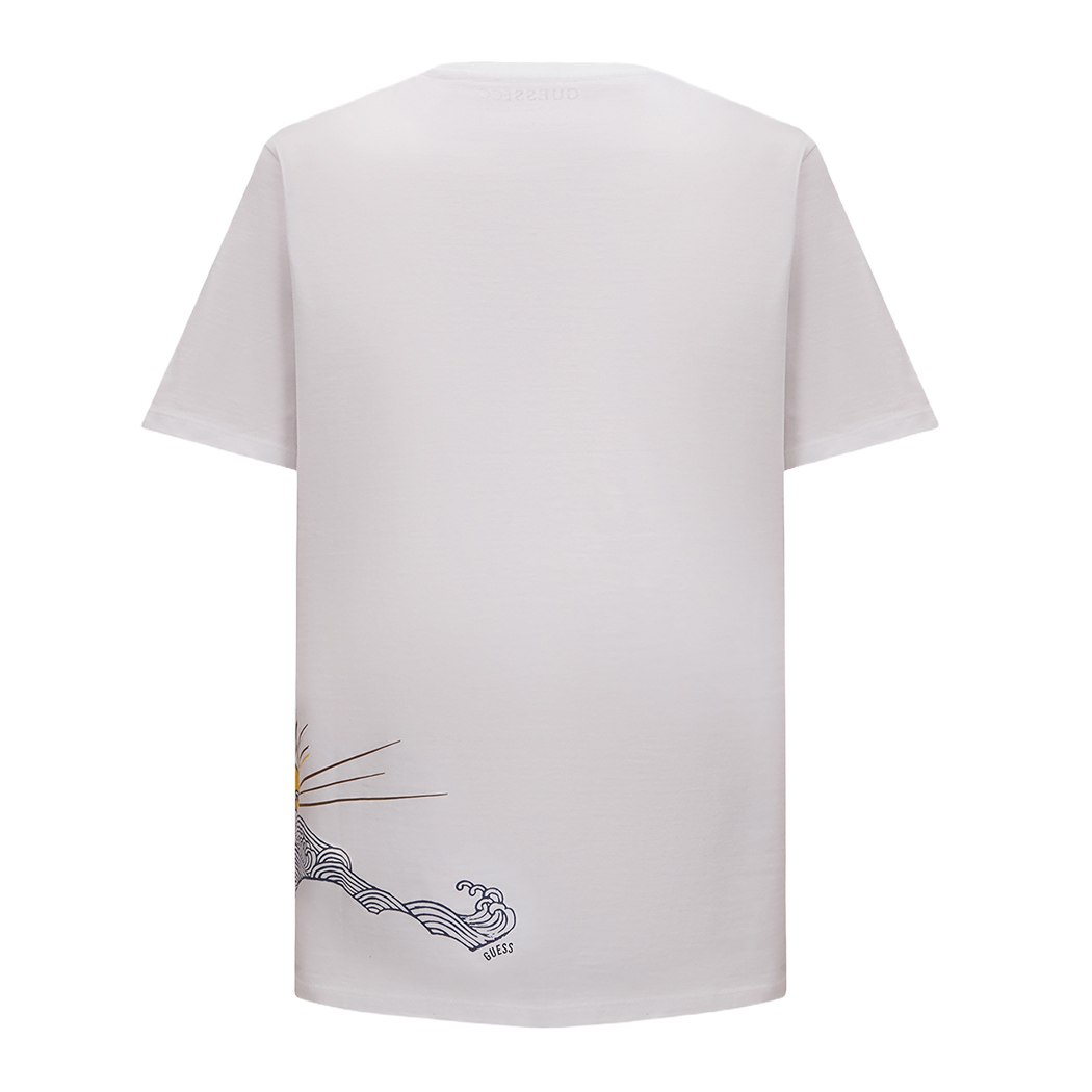 GUESS T-SHIRT UOMO MAGLIA COTONE JERSEY REGULAR LOGO STAMPA LATERALE M5GI25KBZV1