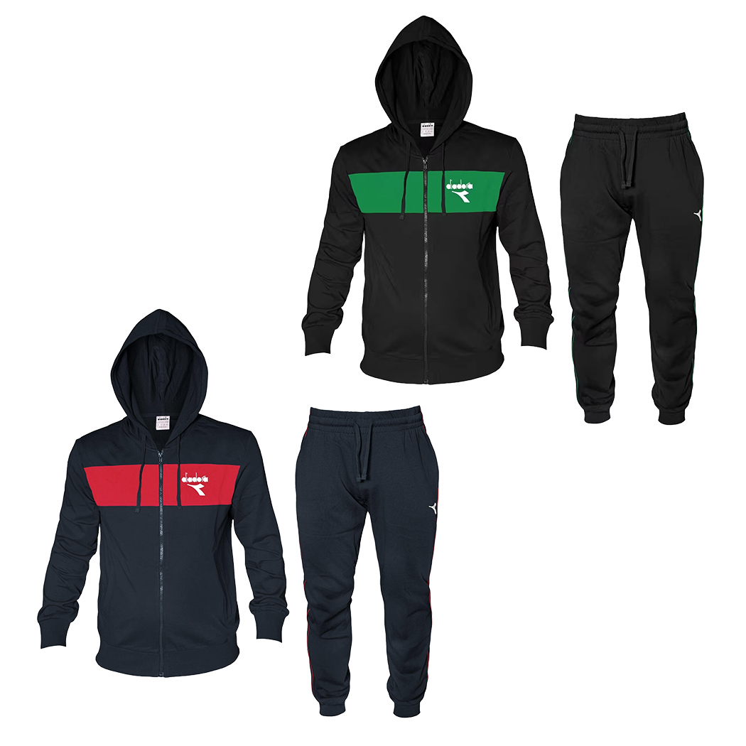 DIADORA TRACKSUIT HD FZ TUTA UOMO FELPA COTONE COMPLETO PRIMAVERILE 102.182072