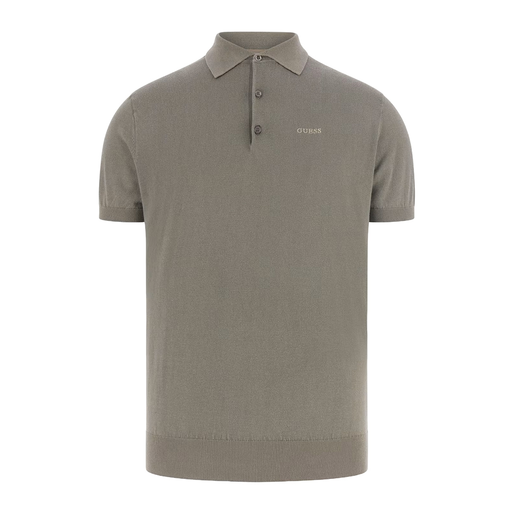 GUESS POLO T-SHIRT UOMO MAGLIA COTONE 3 BOTTONI LOGO RICAMATO FILO M4GR07Z3DN1
