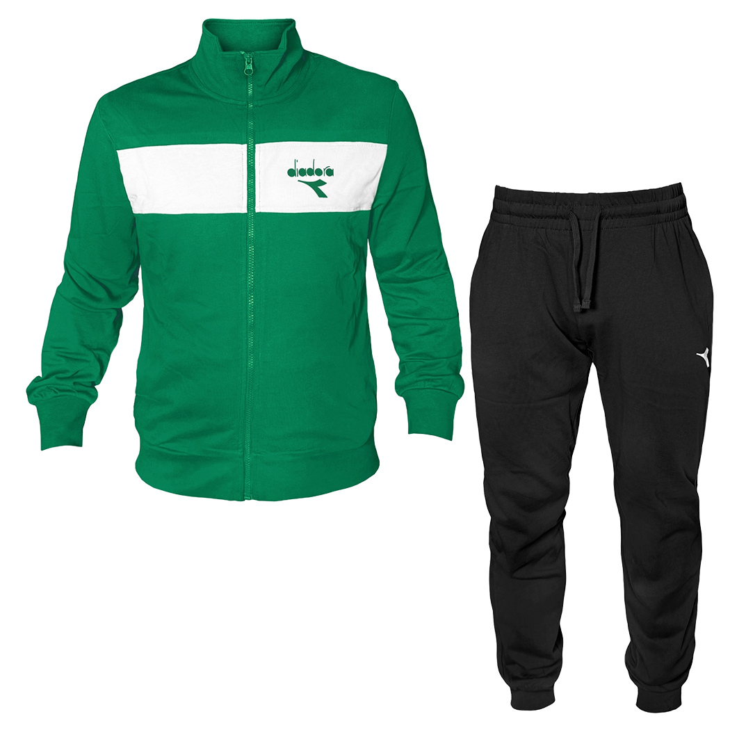 DIADORA TRACKSUIT FZ TUTA UOMO FELPA COTONE COMPLETO PRIMAVERILE 102.182075