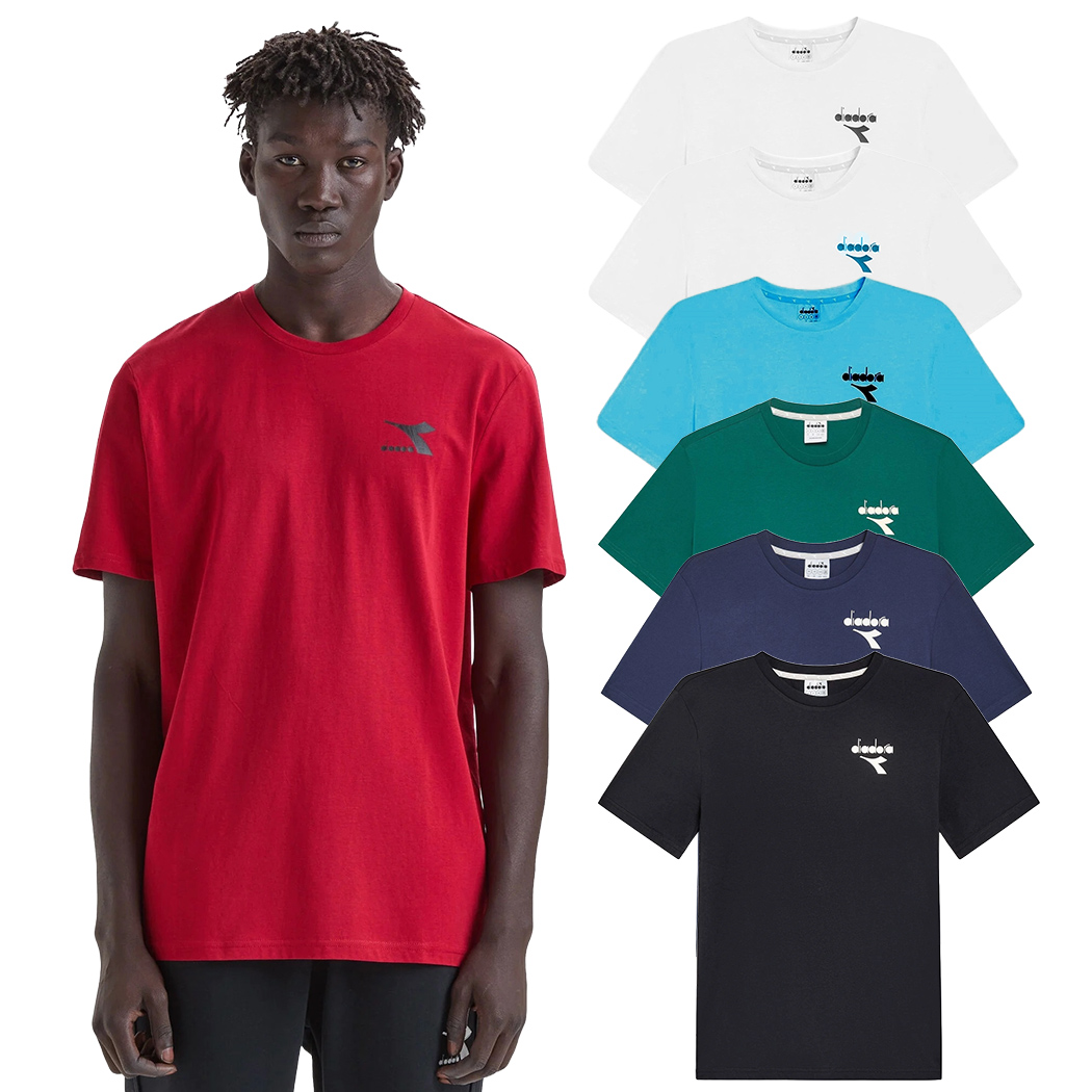 DIADORA T-SHIRT SS ESS. SPORTS UOMO BOY MAGLIA SPORT TINTA UNITA LOGO 102.181182