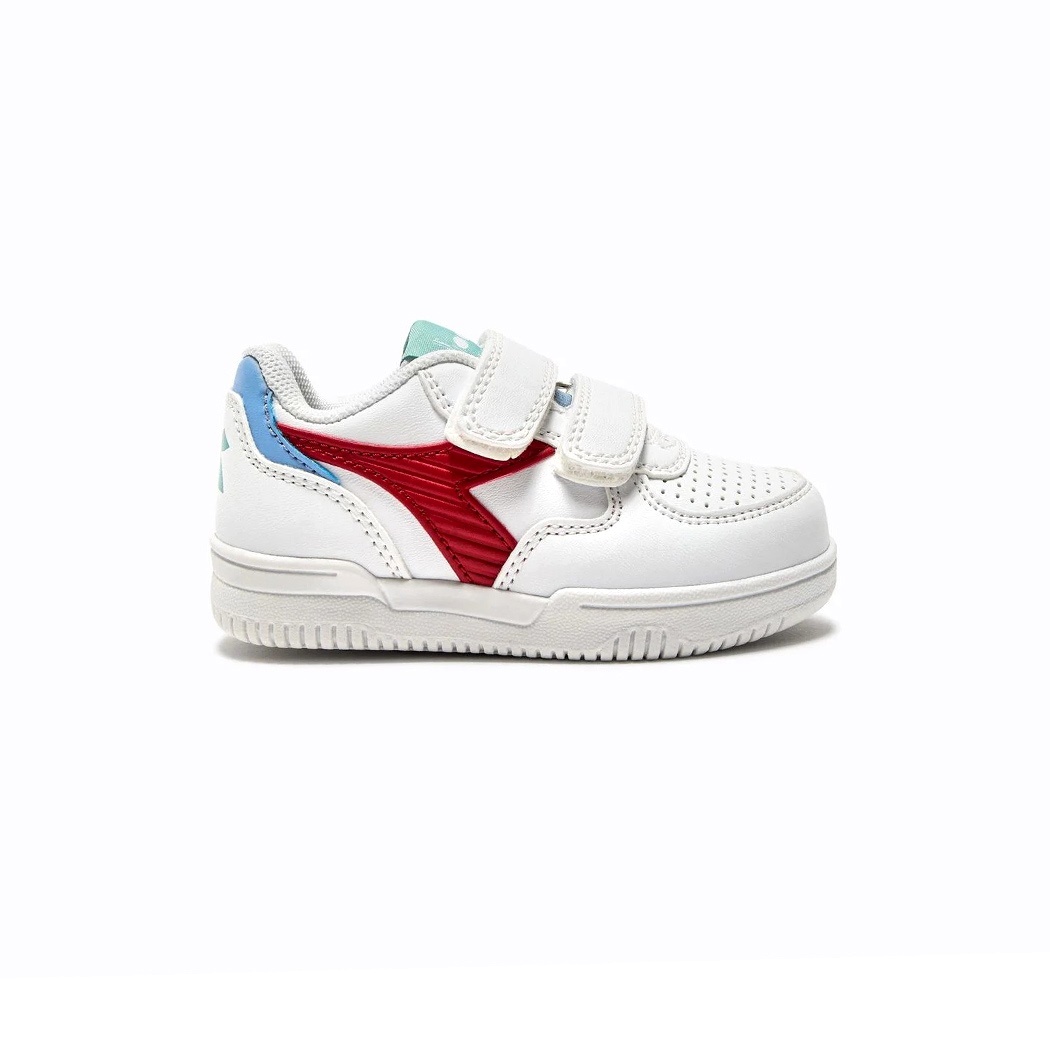 DIADORA RAPTOR LOW STRIPE TD SCARPE SNEAKERS BAMBINI STRAPPO SPORT 101.182002