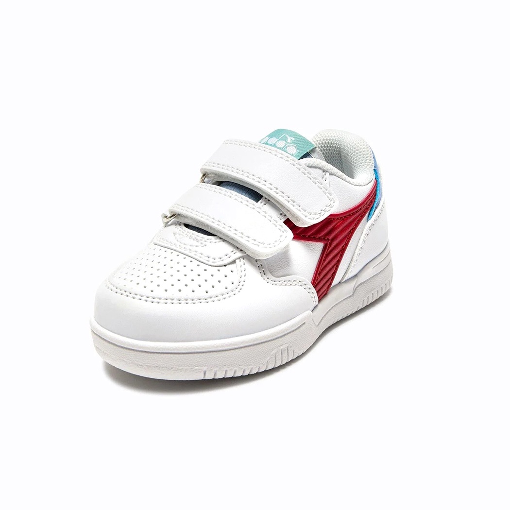 DIADORA RAPTOR LOW STRIPE TD SCARPE SNEAKERS BAMBINI STRAPPO SPORT 101.182002
